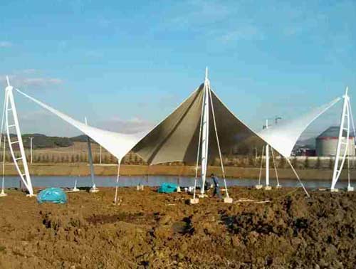 吉林长春膜结构建造在沙地应该如何固定？